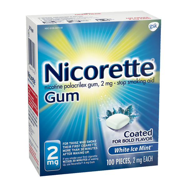 Nicorette Gum - 2mg - White Ice Mint 100ct