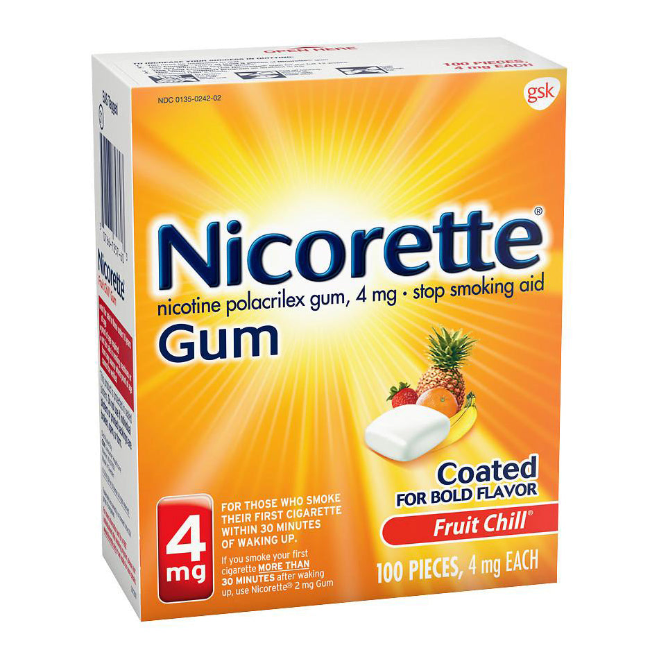 Nicorette Gum - 4mg - Fruit Chill 100ct
