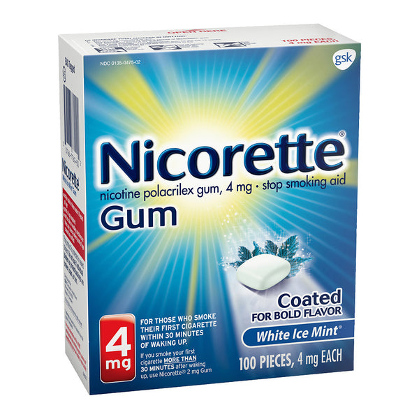 Nicorette Gum - 4mg - White Ice Mint 100ct