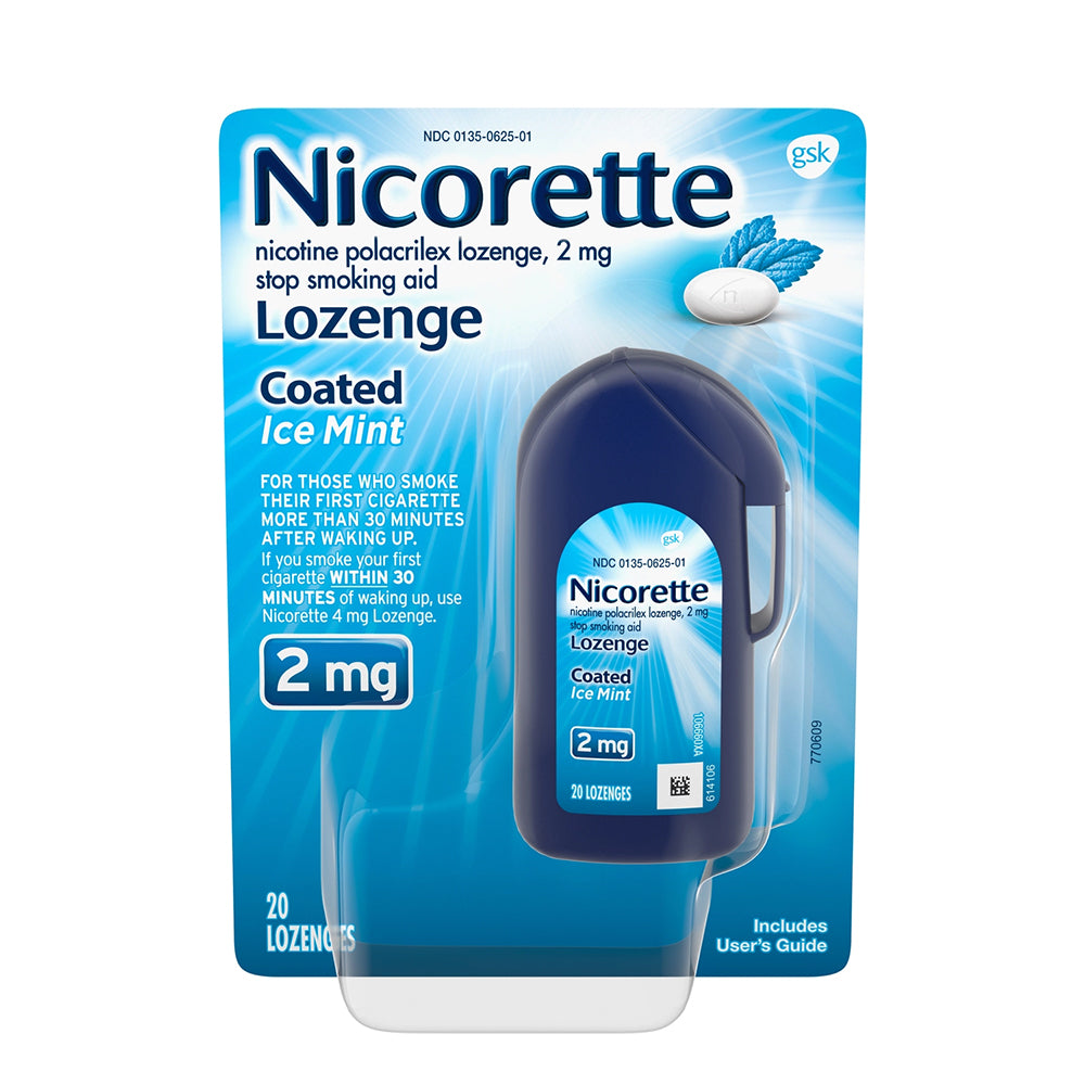 Nicorette 2mg Coated Nicotine Lozenges 20ct Ice Mint
