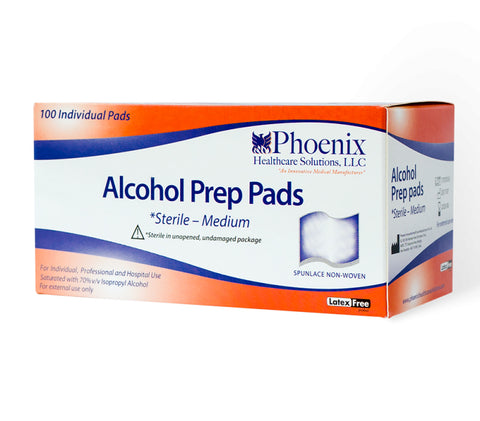 Phoenix Healthcare Alcohol Prep Pads 100ct | Diabetic Warehouse