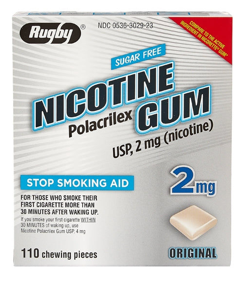 Rugby Nicotine Polacrilex Gum, 2 MG,