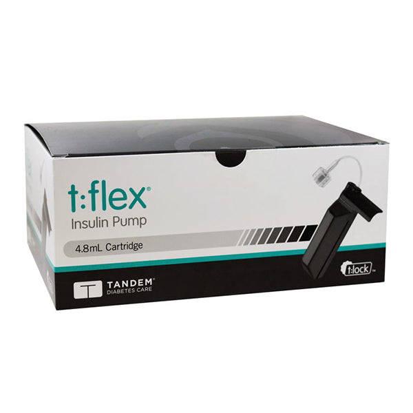 Refillable T Disc Tandem t:flex 4.8mL Insulin Cartridge With t:lock - 10/Bx