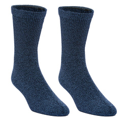 Soft Twisted Yarn Diabetic Crew Socks - Ocean Blue