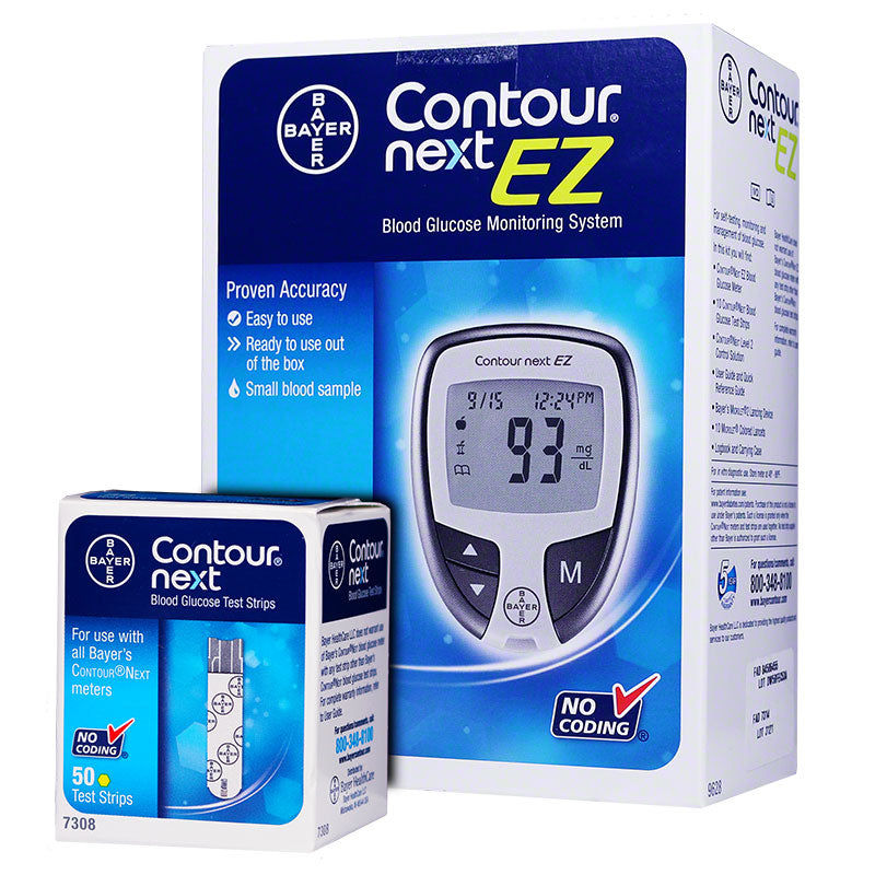 impuls beest Heerlijk Contour Next EZ Glucose Meter Kit w/ 50 Test Strips | Diabetic Warehouse