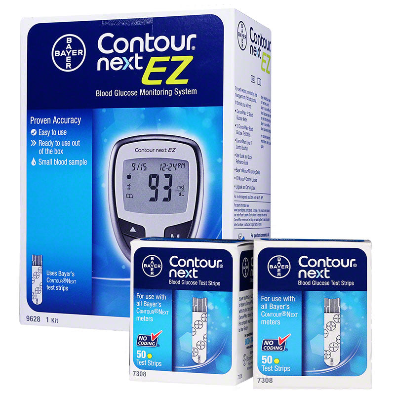 Contour Next EZ Meter Kit w/ 100 Test Strips