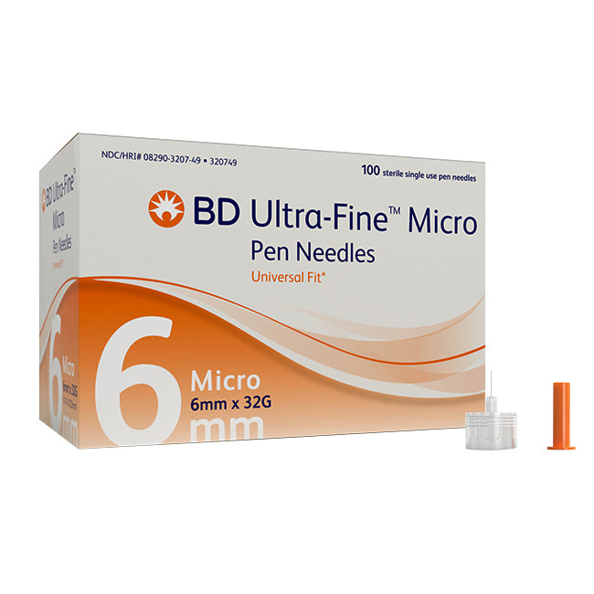 BD Ultra-Fine Micro Pen Needles - 32G 6mm 100/BX