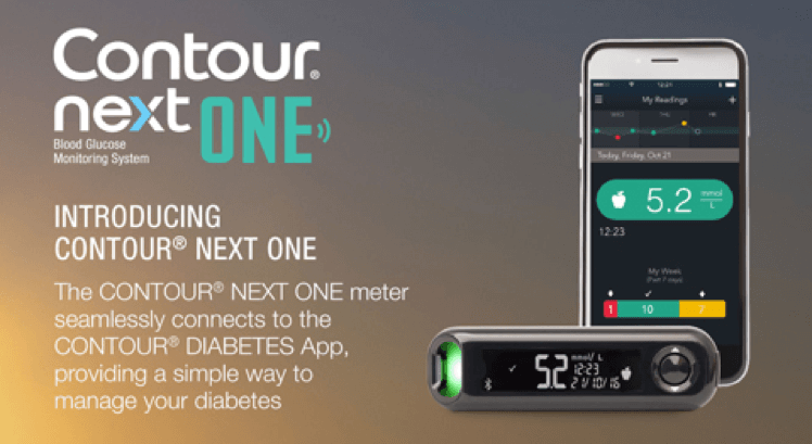 CONTOUR NEXT ONE BLOOD GLUCOSE MONITORING SYSTEM ~ WIRELESS METER AND APP  SYSTEM