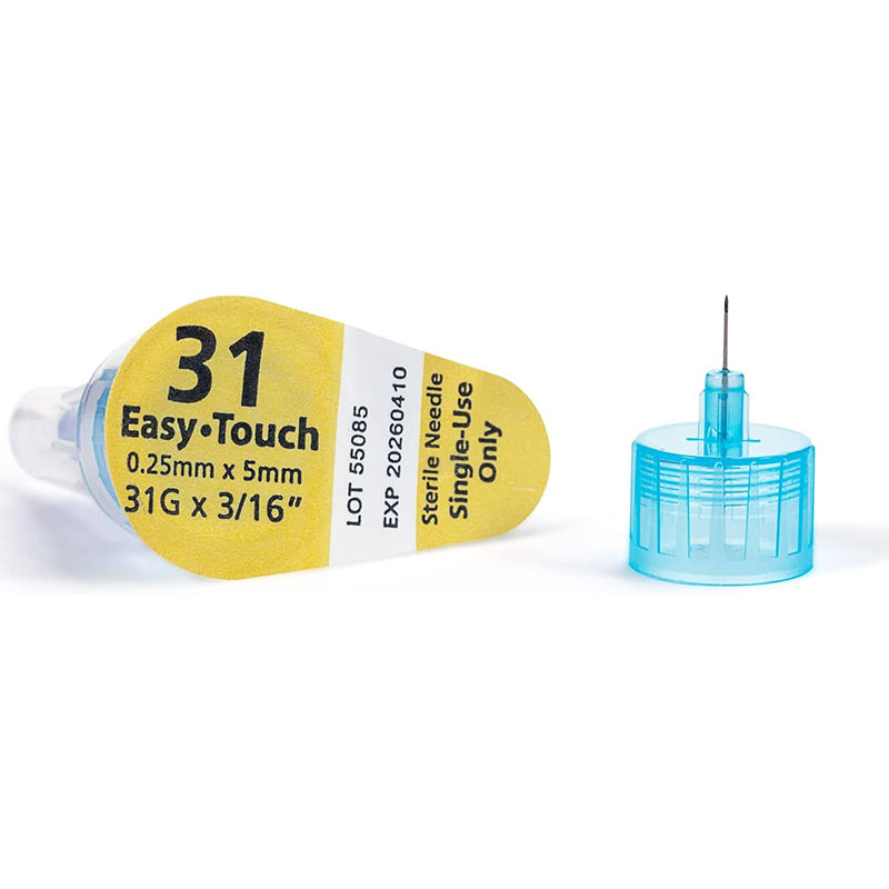 EasyTouch Pen Needles 31G 5mm 100/BX Pack of 4