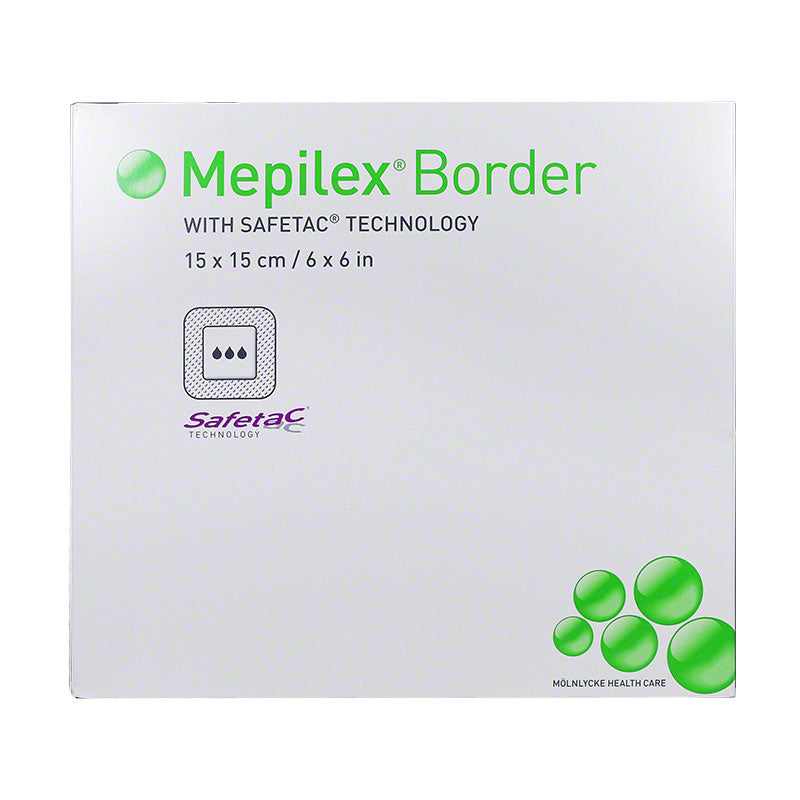 Molnlycke 295400 - Mepilex Border 6" X 6" Self-Adherent Foam Dressing 5/bx
