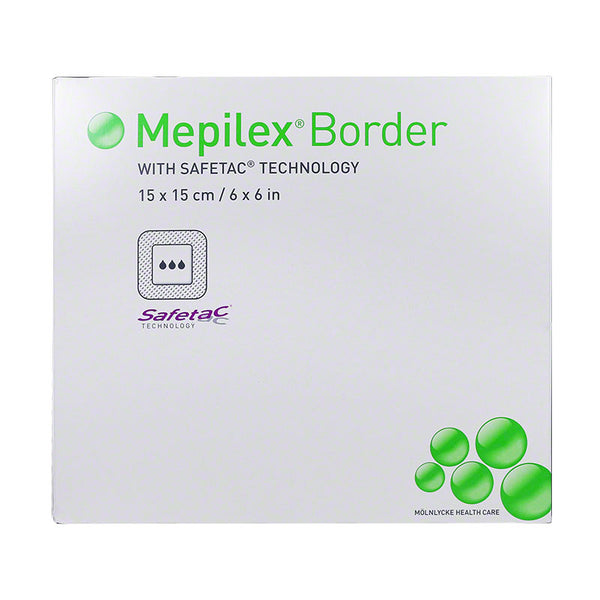 Molnlycke 295400 - Mepilex Border 6" X 6" Self-Adherent Foam Dressing 5/bx