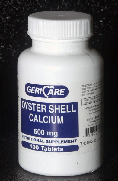 GeriCare Oyster Shell Calcium Tablets 500mg 100ct
