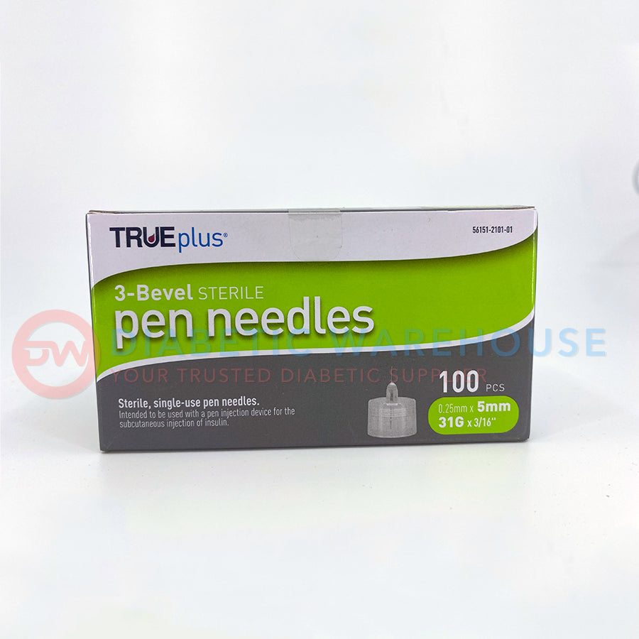 TRUEplus Pen Needles - 31G 5mm 100/bx